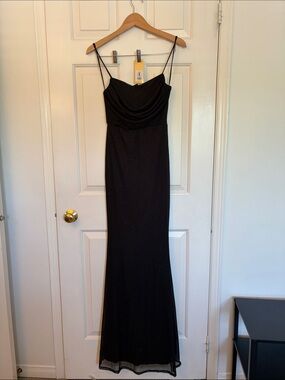 Forever 21 NWT Black Glitter Cowl Neck Maxi Dress M